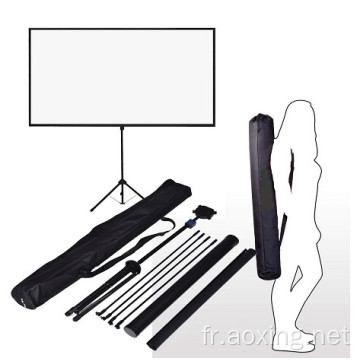 Écran de projection Matt Black-White Fabric / PVC